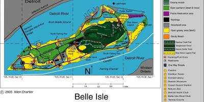 Karta Belle Isle Detroit