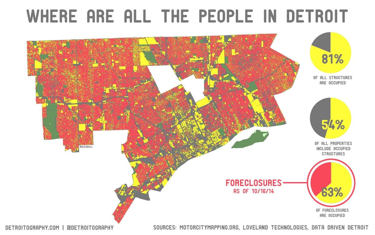 Detroit befolkningen karta