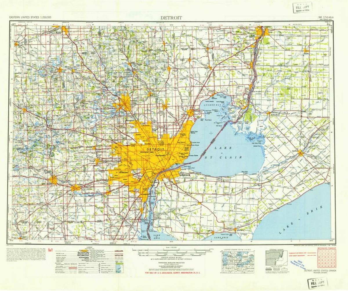 karta detroit Detroit karta USA   Detroit USA karta (Michigan, USA)