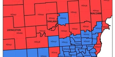 Karta över Detroit-området