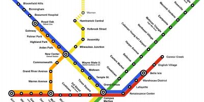 Karta över Detroit Metro